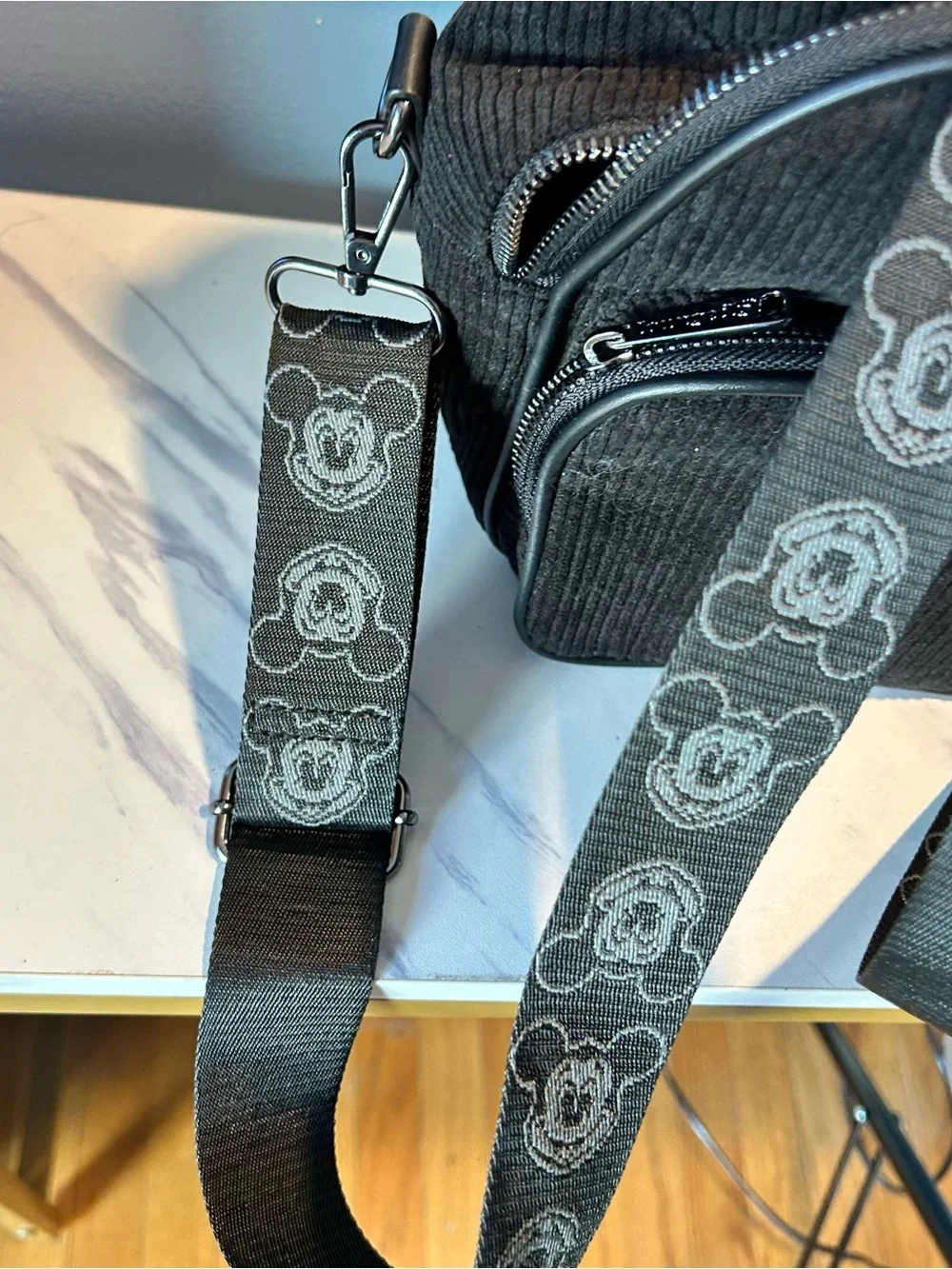 Disney 100 years corduroy mickey loungefly bag
